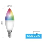 EMOS LED izzó GoSmart gyertya / E14 / 4,8 W (40 W) / 470 lm / RGB / dimmelhető / Zigbee